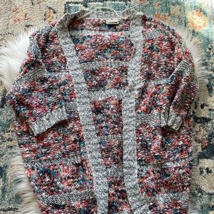 Anthropologie Colorful 3/4 length sleeve Cardigan